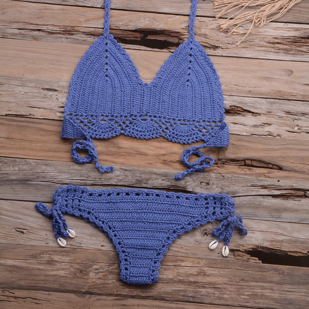 Crochet Luxe Bralette & High-Waist Brief Set