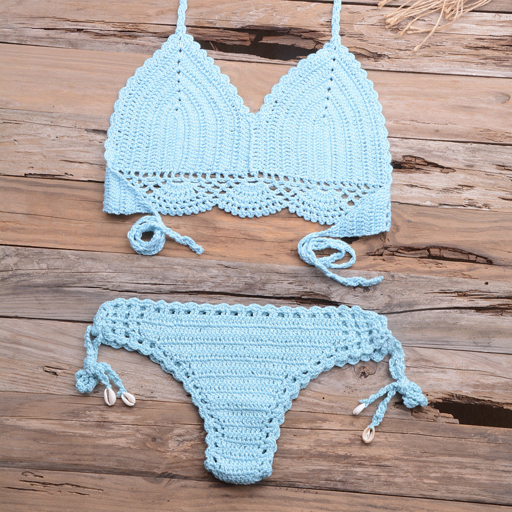Crochet Luxe Bralette & High-Waist Brief Set